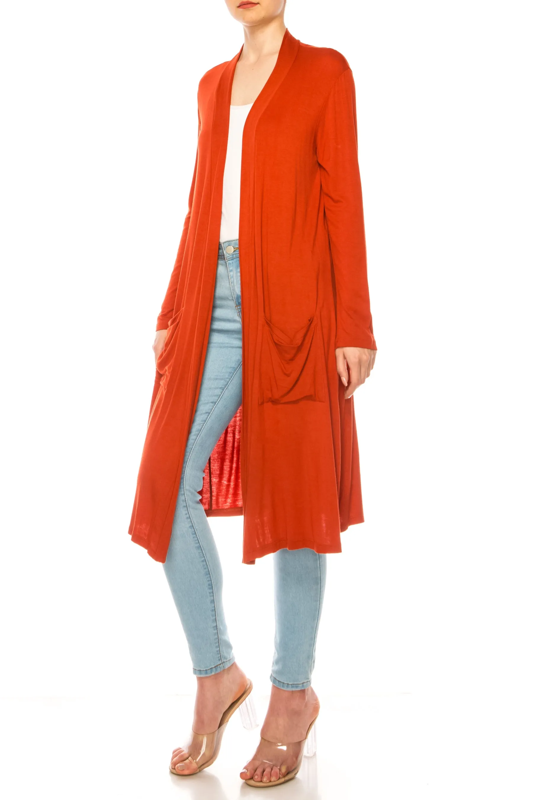 Women's Comfortable Relaxed Fit Long Cardigan - Perfect for Everyday Wear