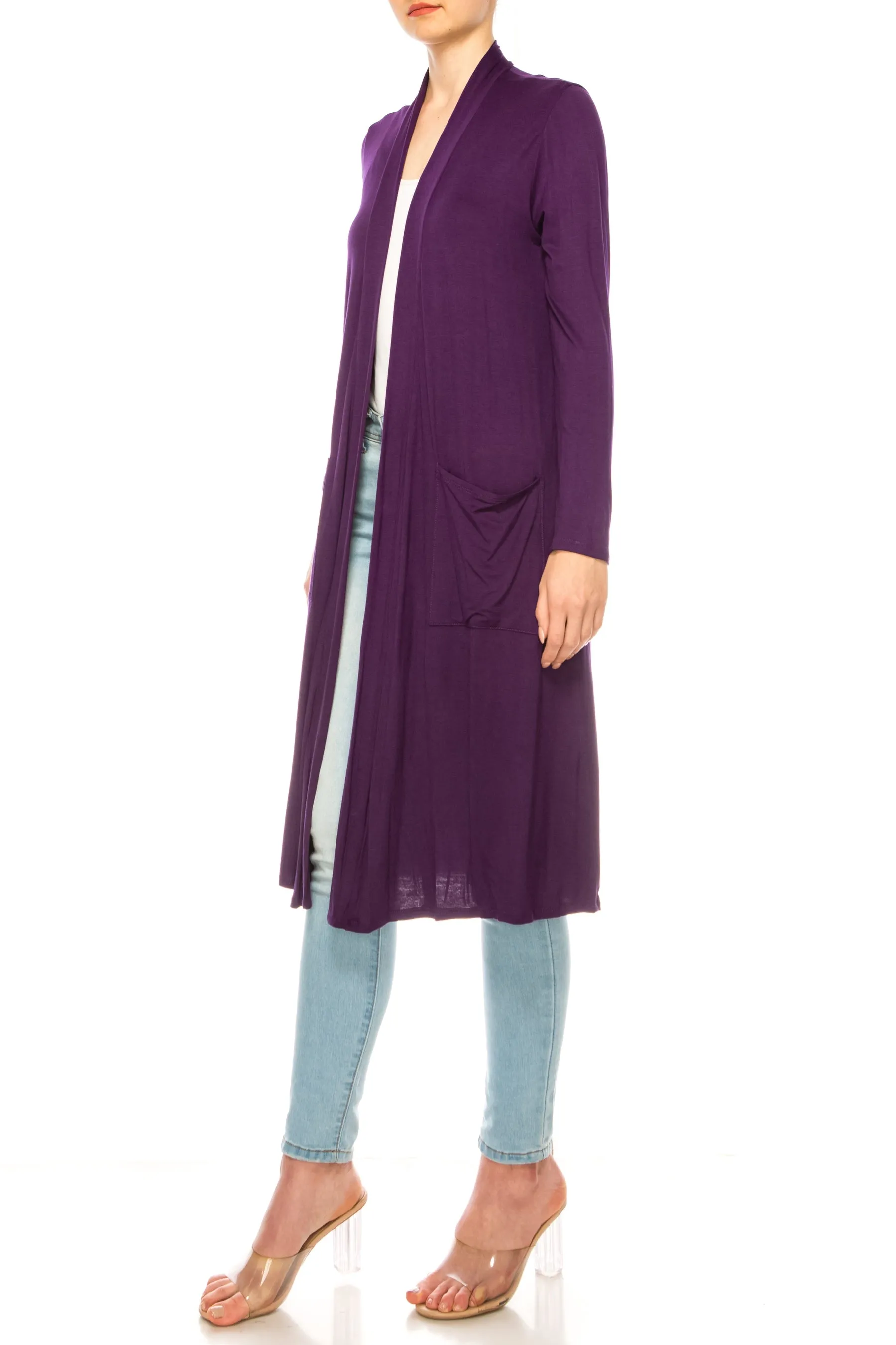 Women's Comfortable Relaxed Fit Long Cardigan - Perfect for Everyday Wear