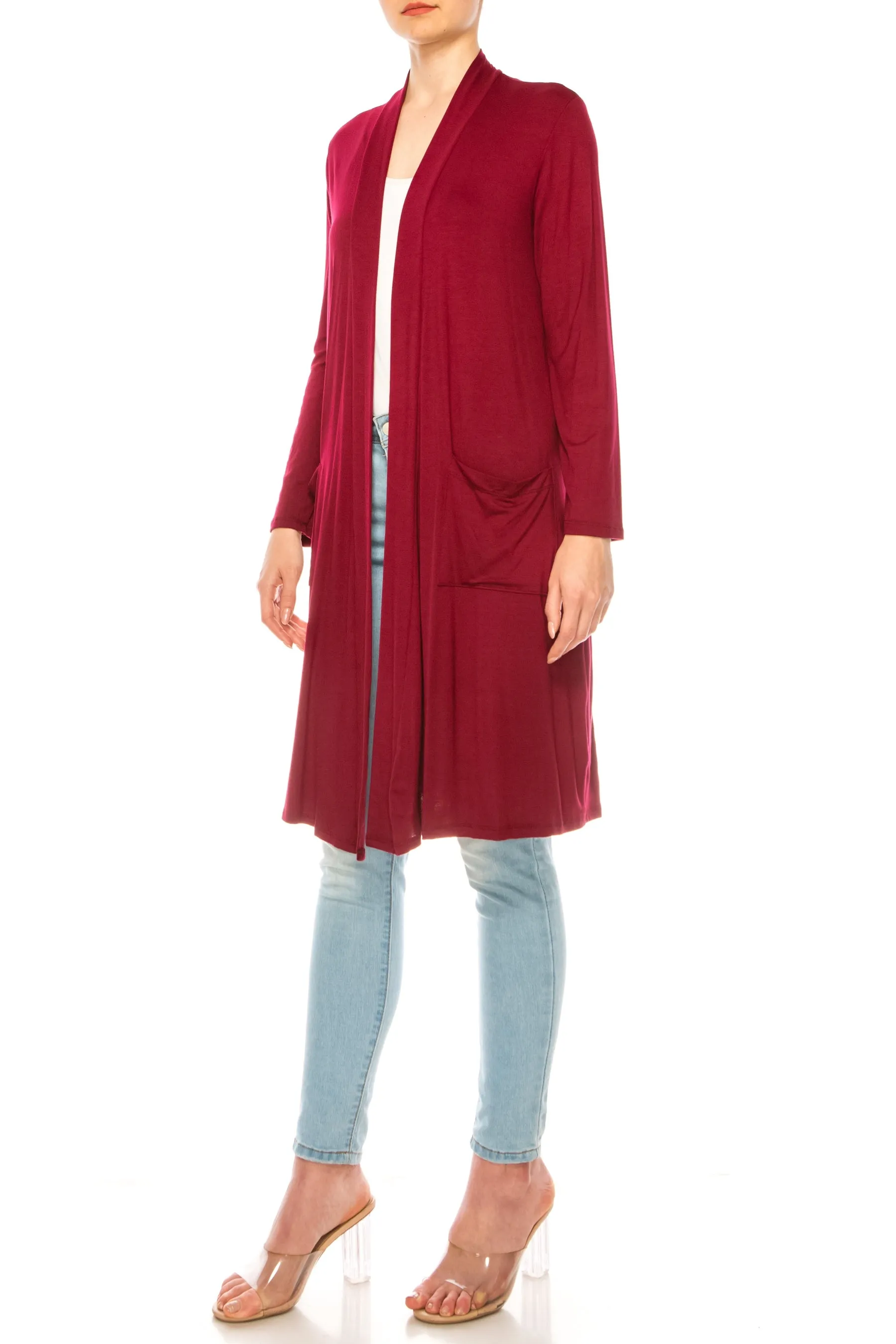 Women's Comfortable Relaxed Fit Long Cardigan - Perfect for Everyday Wear