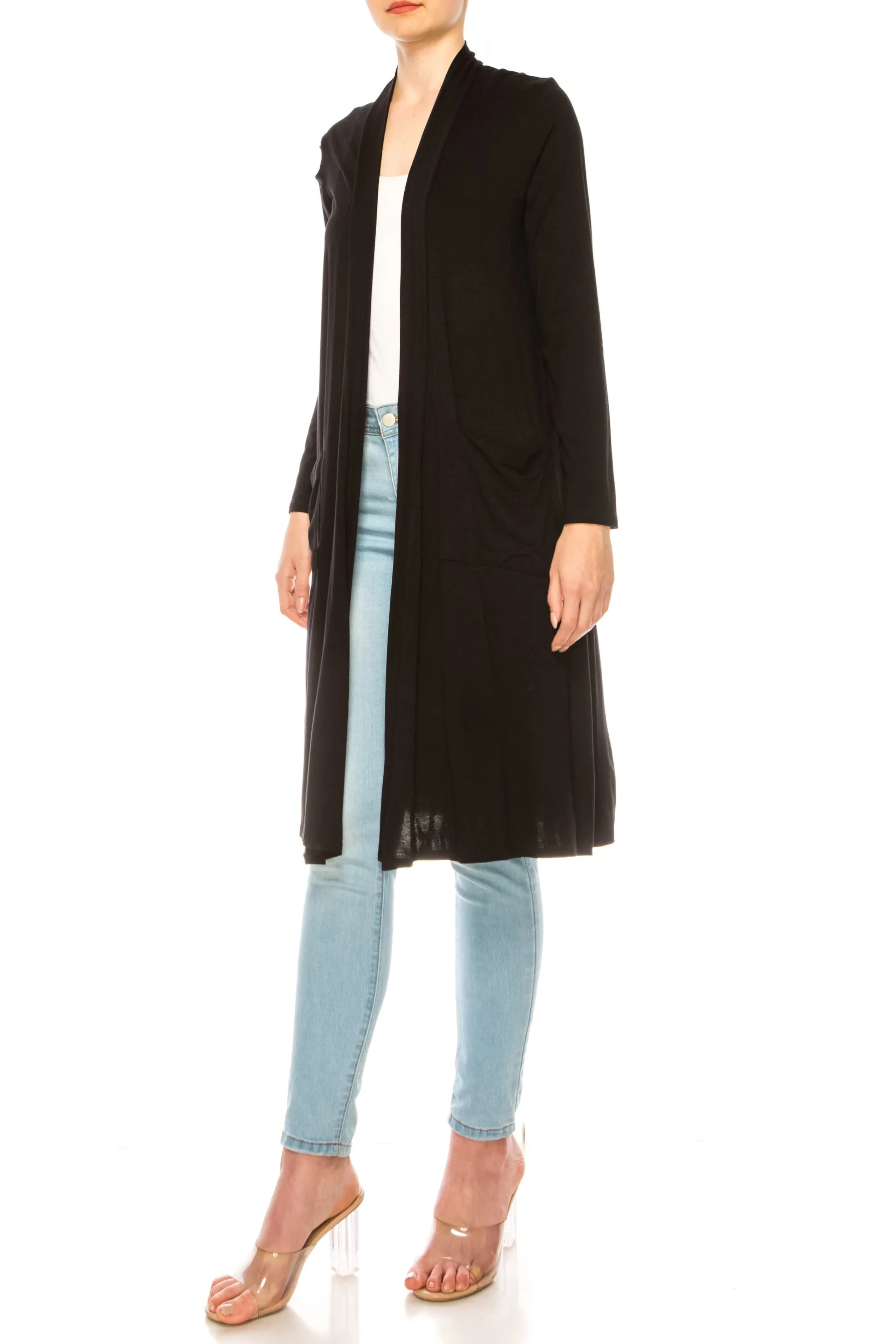 Women's Comfortable Relaxed Fit Long Cardigan - Perfect for Everyday Wear