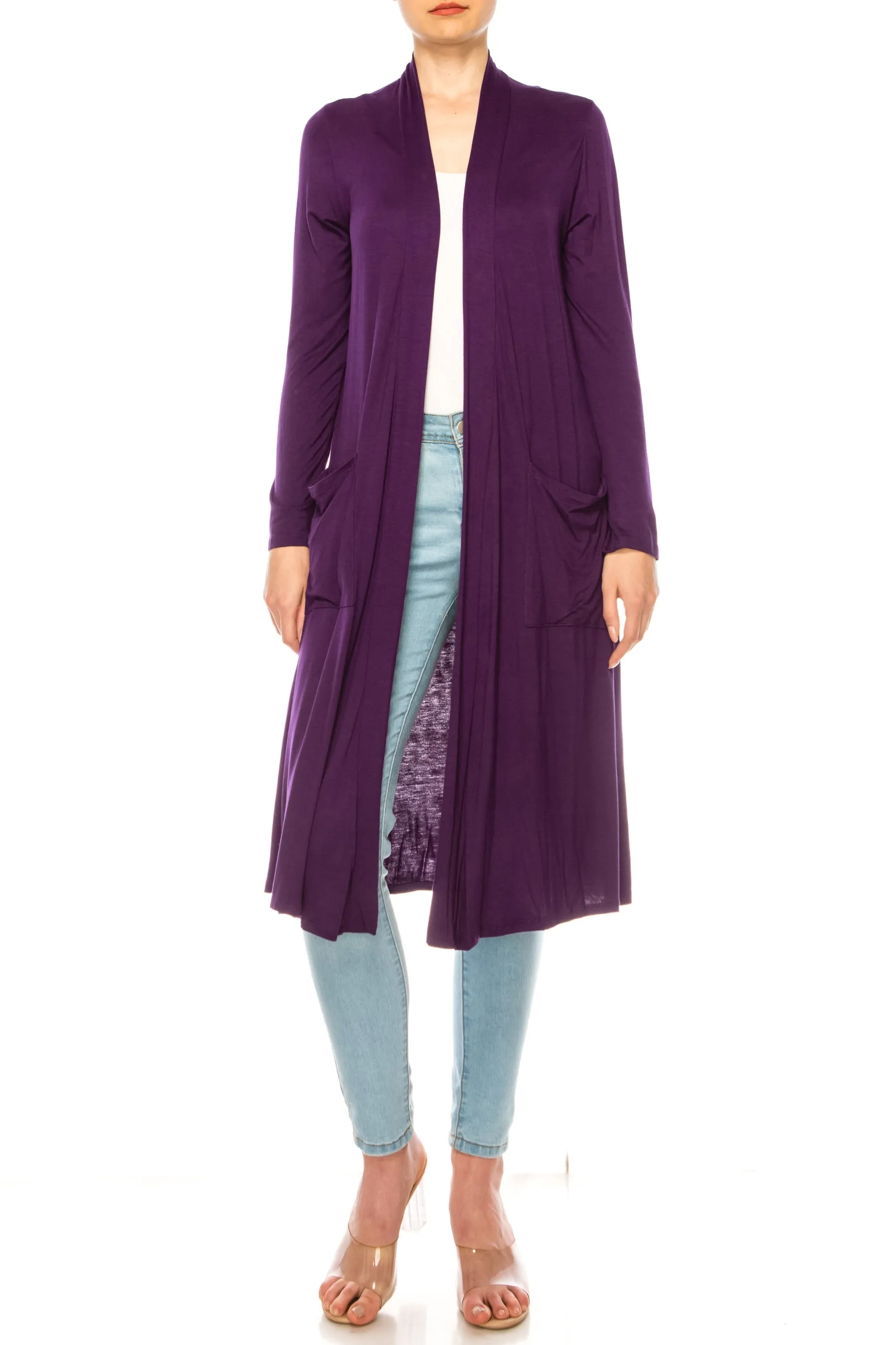 Women's Comfortable Relaxed Fit Long Cardigan - Perfect for Everyday Wear